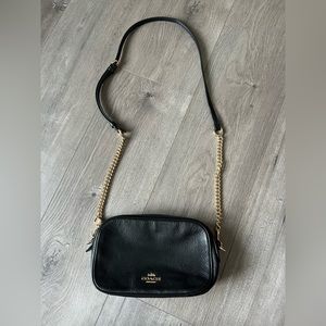 SOLD Coach Black Pebbled Crossbody bag